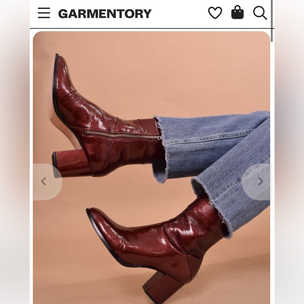 Ariana Bohling Carmen Burgundy Heeled Boots